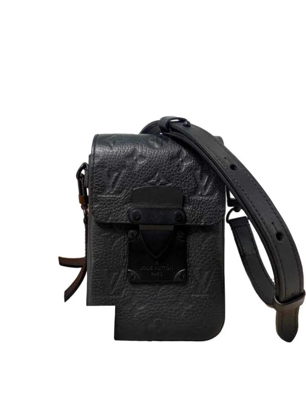 Louis Vuitton Super Monogram Taurillon S Rock Shoulder Bag Black